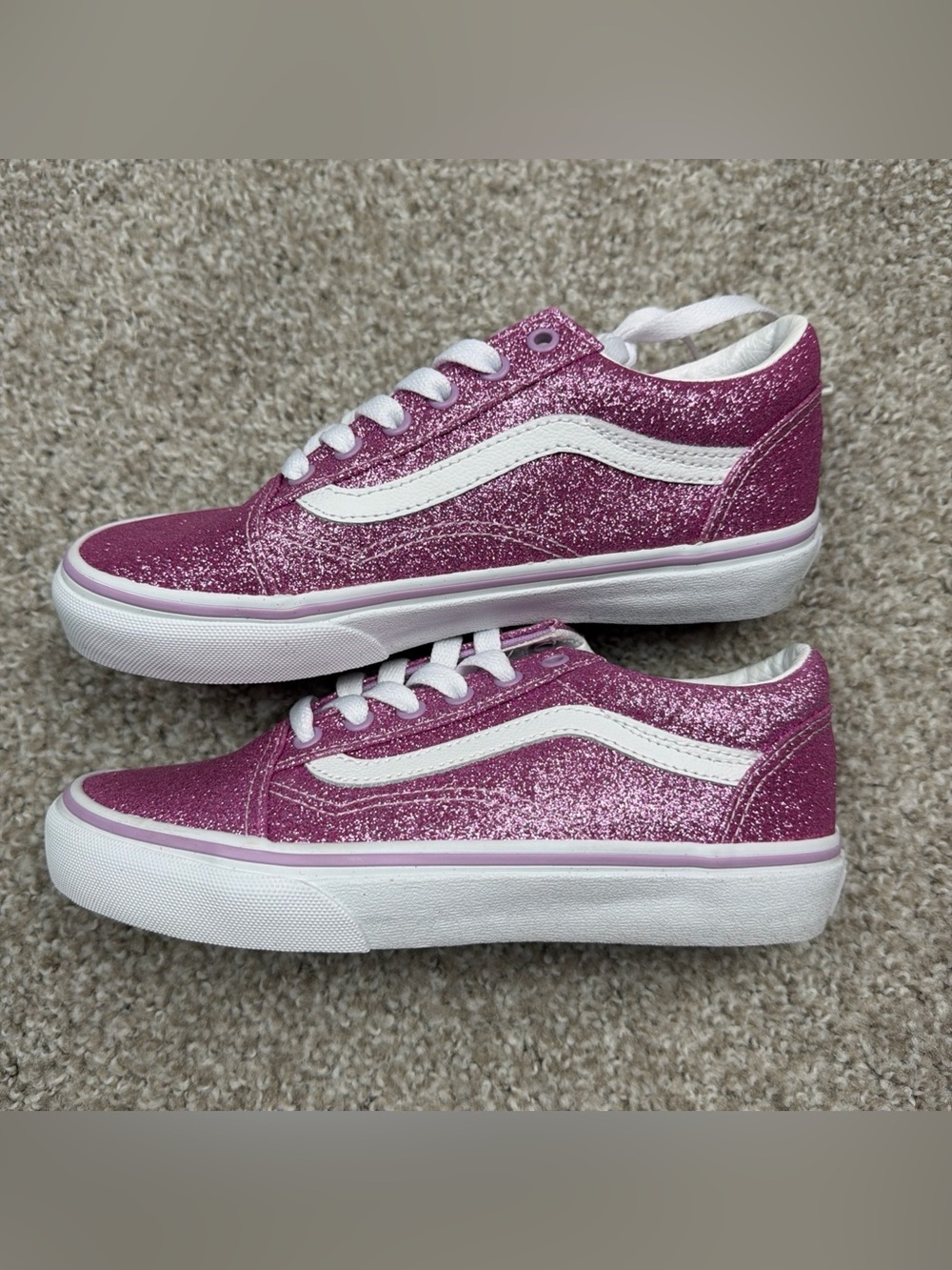 Vans Old Skool Glitter Lilac 3 Youth Brand New